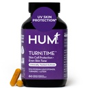 HUM Turn Back Time Turmeric Supplement for Youthful Looking Skin Support with Green Tea Extract, Lutein & Polifenols, Skin Care Aging & Colagen Support Kapsules for Celo Tone, 60 Veganske kapsule