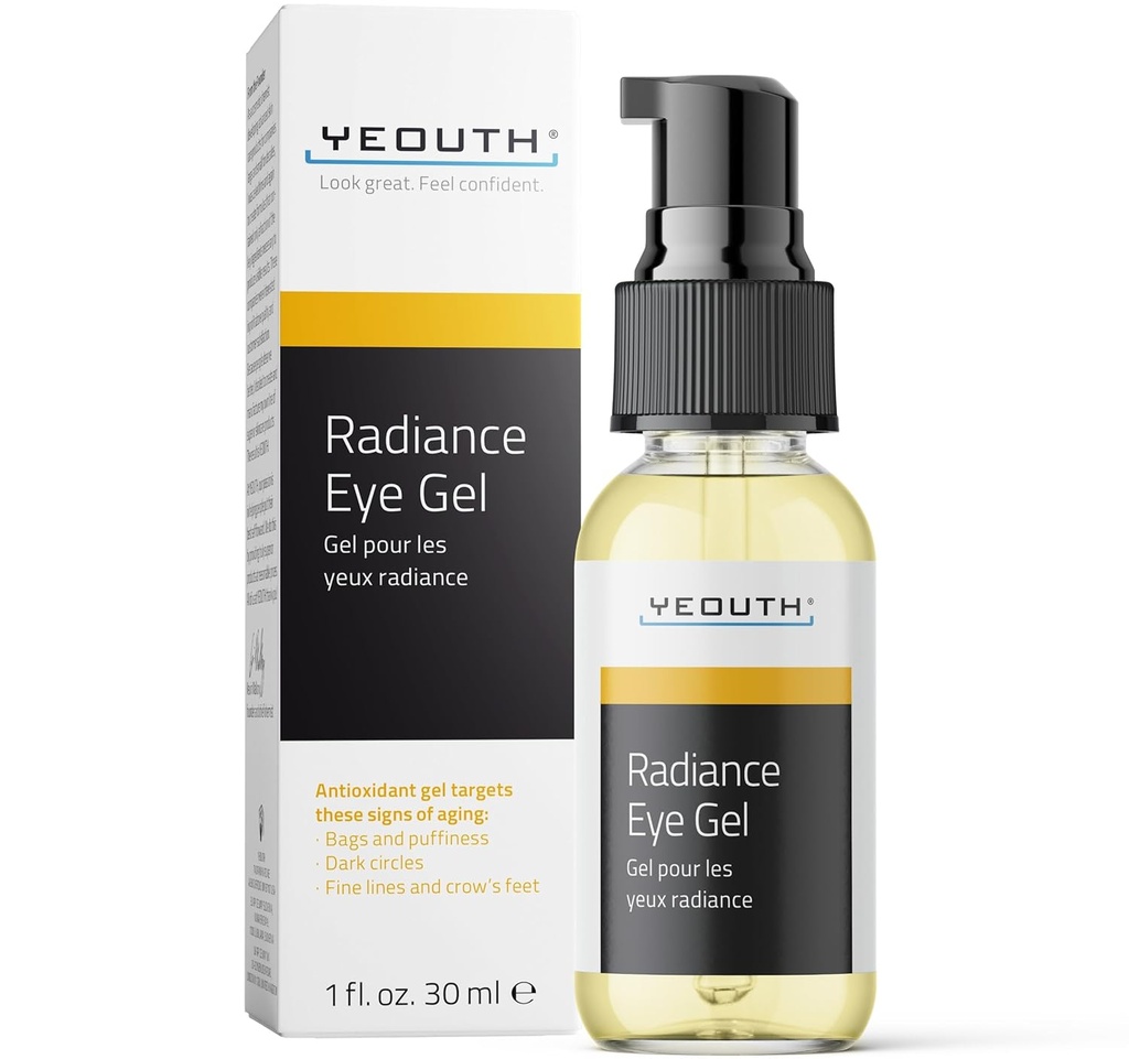 YEOUTH Under Eye Gel s hialuronsko kislino, nega kože Cilje videz Puffiness, temne kroge in pod oči vrečke, Revitalizing Hydrating Koža 1oz