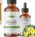 Mullein Tinkture – Organic Mullein kapljice za podporo pljuč in dihalne wellness – Made in The ZDA – 2 Fl Oz