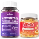 Sladkor brez Resveratrol Gumies 1500mg + CoQ10 200mg 100mg Polnjene Gumies z magnezijevo podporo zdravo staranje in dolgoživost