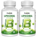 Liposomski B kompleks, zasnovan za visoko Absorpcijo B Vitamini z holinom inozitol B1, B2, B3, B5, B6, Biotin, Folat, metilirani B12-imune, Energy, Brain & Heart Support 180 Softgels