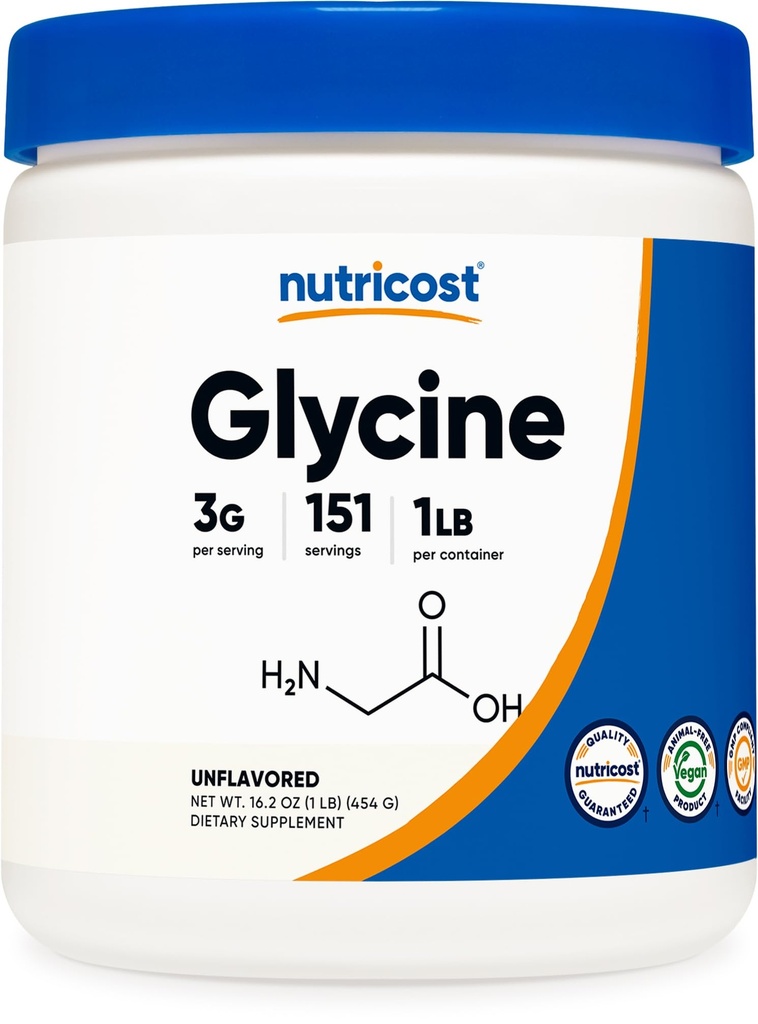 Nutricost Glycine prašek 1lb - brez glutena