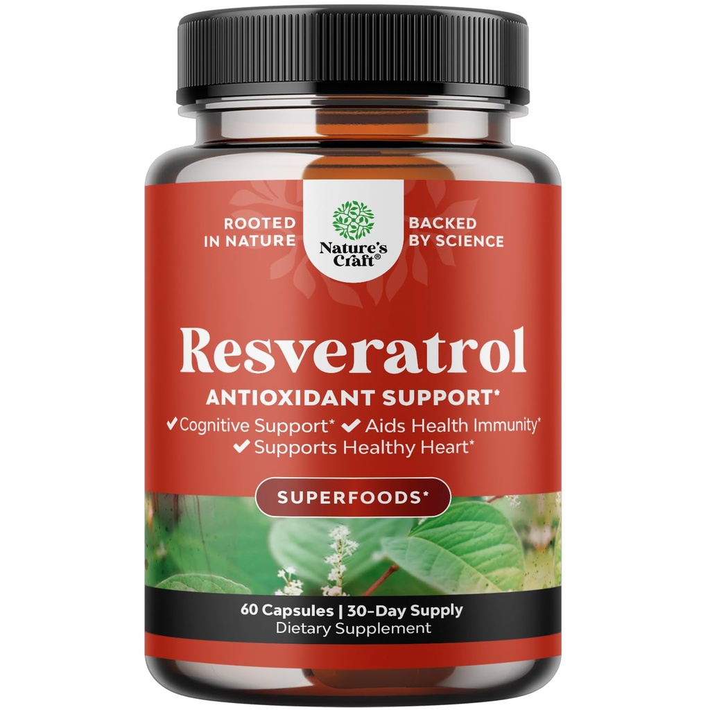 Mladinski Trans Resveratrol dodatek - Resveratrol kapsule z aktivatorjem AMPK za celično zdravje in vitalnost - AMPK metabolični aktivator za presnovo povečanje in celično učinkovitost - 60 števk