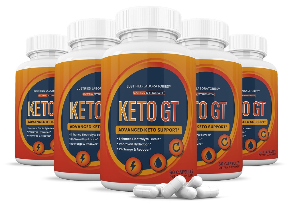 (5 Pack) Keto GT Keto tablete 1275MG Nova in izboljšana formula vsebuje Apple Cider kis Extra Deviško oljčno olje v prahu zeleni čaj List 300 kapsul