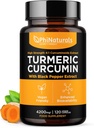 PhiNaturals Kurkumin dodatek s črno papriko ekstrakt - 4200 mg Cela Curcuma Root ekvivalent na 3 kapsule Serving - Tumerske tablete