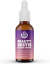 Beauty Bestie Vegan tekoče kapljice, biotin, vitamin C, hialuronska kislina, multi-Benefit vitamini mešanica za podporo zdrave lase, kožo in nohte rast, sladkor prost 1 fl oz.