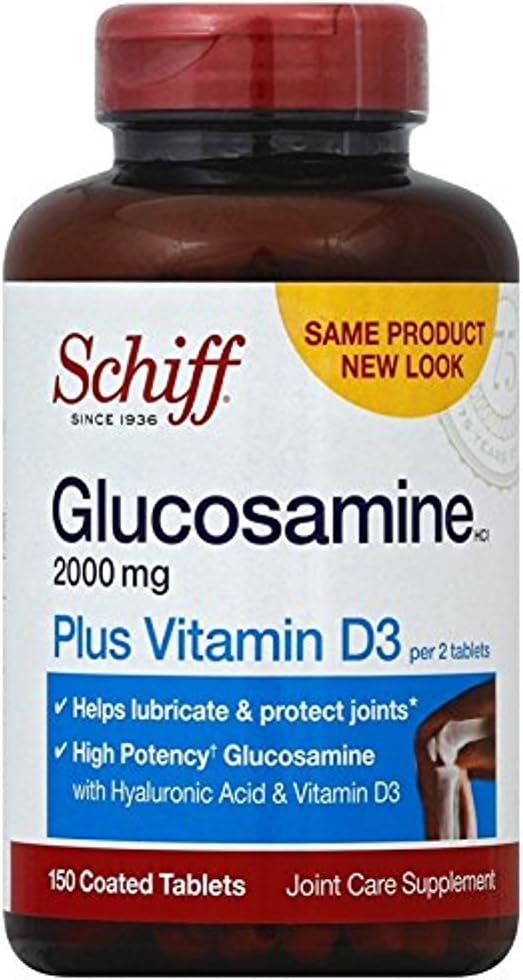 Shiff Glukozamin 2000mg z vitaminom D3 in hialuronsko kislino, 150 tablet - Skupni dodatek