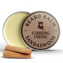 Krepki balzam za moške vikinške brade - dopust v balzam za brade - Styling balzam izdelan z naravno pridobljenim maslom iz brade, argan & jojoba olja (2 Ounce (Pack of 1), Sandalwood)