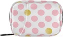 Pink Golden Polka Dots Pills Box 7 dan tablete zaboj vrečka potovalne tablete Organizator vrečka z zipper prenosljiv tedenski primer kompaktna velikost za vitamin dodatek imetnik