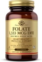 Solgar Folat 1,333 mcg DFE (Folna kislina 800 mcg) - 250 tablet - Predporodna podpora - Non-GMO, Vegan, Gluten Free, Dairy Free, Kosher - 250 postrežbe