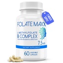 L-metilfolat + B12 metilkobalamin & B6 mešanica (7, 5mg) - 60 kapsul - aktivni B-kompleks s kofaktorji in esencialnimi aminokislinami - brez GSO, brez glutena, brez polnil