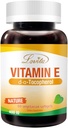Lovita Vitamin E 400 i.e. softgels, naravni 268 mg (kot D alfa tokoferol), vegan za zdravo kožo, lase, nohti in imunski sistem podpora, 60 vegetarijanski mehki