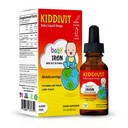 Kiddivet Baby Likalnik Liquid Kapljice z vitaminom B12 & Folate – Nežen železova podpora dodatek – 60 Dnevne strežbe, Inulin Fortified Prebiotic Fiber – Sladkor brez sladkorja, Gluten Free, Vegetarian, 2oz