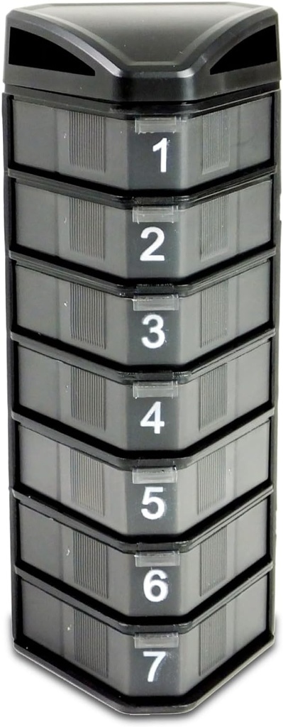 Deke Home - Zlaganje tablete Organizator 3 krat na dan, 7 dan tablete Dispenser, Tedenska tablete Organizator za zdravila, Vitamin, Dopolnilo, Trajni trdi primer, Secure zaprtje, BPA brezplačno, Enostaven za čiščenje