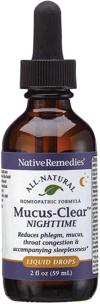 Native Remedies Mucus-Čisto nočni čas - začasno sprosti mukus preobremenjenost in podpira mirno spanje
