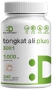 Tongkat Ali Extract 300:1 s Horny Kozel plevel 1,100mg – Indonezijski Longjack Eurycoma Longifolia Root – ekstra moč Zeliščni dodatek za energijo
