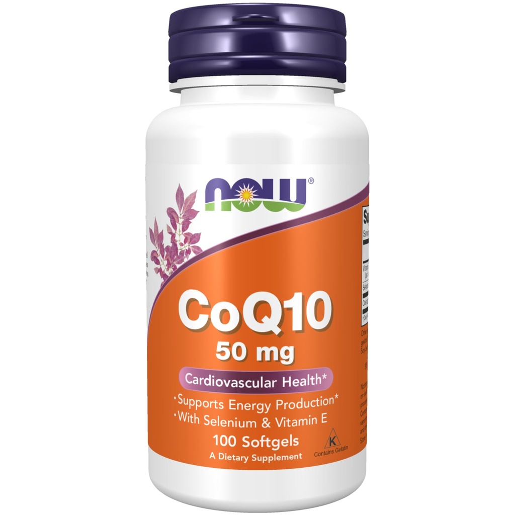 NOW dopolnila, CoQ10 50 mg, farmacevtska stopnja, All-Trans obrazec, ki jih Fermentation, 100 Softgels