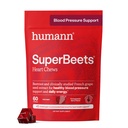 Humann SuperBeets Heart Chews, Beet Root Powder Support Energy Supplement, Dušikov oksid in Podpora krvnega tlaka, Grozdni ekstrakt in ne-GMO, Zdravje srca, Granatna Berry Flavor, 60 Count