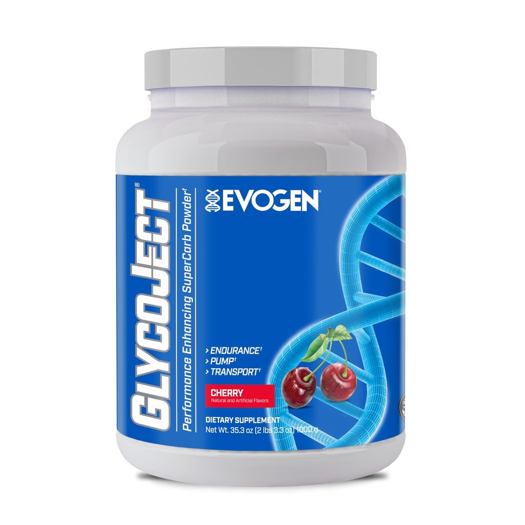 Evogen GlycoJect - Super Carb Powder | Rapid Absorption for PreWorkout | Carbohydrate Powder for Endurance | Post-Workout or Pre Workout Powder for Men & Women | Cherry | 37 Servings