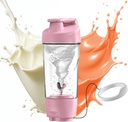 Hurricup 22 Oz Protein Shaker steklenica za mešanice beljakovin, BPA brez beljakovin Shaker skodelice za stresanje beljakovin, Whey Powder Smoothie Cup za Preworkout mešalnik steklenica, fitnes dodatki za ženske in moške, roza