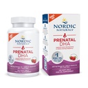Nordic Naturals Prednatal DHA, Jagoda - 120 Soft Gels - 830 mg Omega-3 + 400 i.e. vitamin D3 - Podpira razvoj možganov pri dojenčkih med nosečnostjo in dojenjem - Non-GMO - 60 Servings