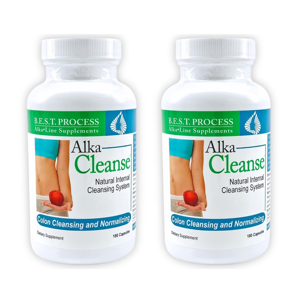Alka•Očisti najboljši proces Alkaline — Herbal Detox Colon Cleanse & Digestive Distress Formula — Psyllium Husk, Probiotiki, Enzymes & Zelišča (2)