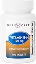 GeriCare Vitamin B-6 100mg, 100 tablet – Dnevna prehranska podpora za zdravo delovanje možganov, izboljšanje razpoloženja, cirkulacijsko zdravje in presnova – pomaga boj proti utrujenosti in spodbujanje splošno dobro počutje