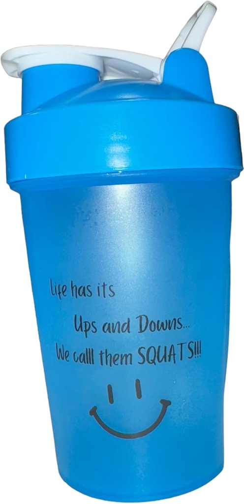 Steklenica za stresanje beljakovin, Shakeelite - 13oz BPA-free Blender z varno leak-Proof Lid & Mešanje žogo - Kot nalašč za gym, Fitness, in On-the-Go Nutrition BLUE