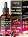 11in1 Črni orešček izvleček tinkture iz Wormwooda s celimi kloni, berberinom in 8 več - 2 meseca dobave - 1 Fl Oz - Berry Mix Flavor