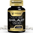 Himalajski Shilajit za moške - 1500mg Shilajit Kapsule za moške, Pure Shilajeet za ženske z naravno zatesnitvijo fulvične kisline - Shilajet za izboljšano energijo in imuno podporo - 120 Število (Pack od 1)