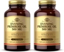 Solgar Evening Primrose Oil 500 mg - 180 Softgels, paket 2 - Hladno stisnjen vir GLA - Gluten Free, Dairy Free - 360 skupno serviranje