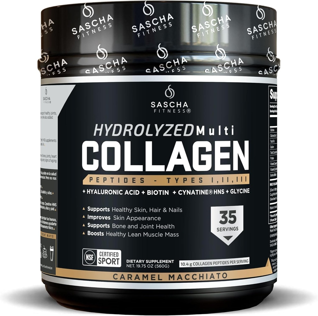 SASCHA FITNESS Hidralizirani multi kolagenski peptidi Tipi 1,2 in 3 