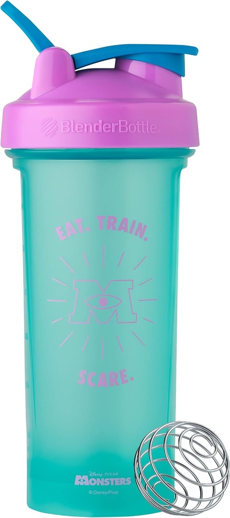 BlenderBottle Pixar Classic V2 Shaker steklenička kot nalašč za beljakovinske pretresi in pred vadbo, 28-Ounce, Monsters Inc.