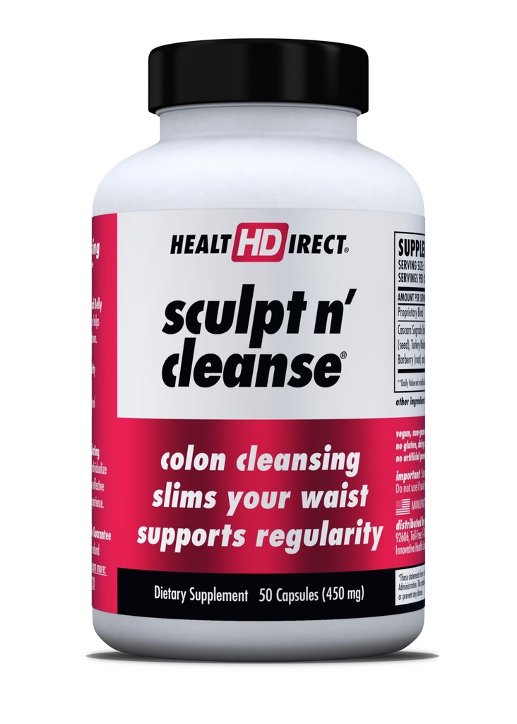 ZDRAVSTVENI NEPOSREDNI Skulpt n' Cleanse - Zeliščni Colon čiščenje za prebavnega zdravja in rednosti - Naravni Detox & Gut Flush dodatek - 50 Veggie kapsule