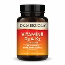 Dr. Mercola Vitamini D3 & K2 Nizek odmerek - ohranjanje ravni vitamina D - podpira zdravje imunskega sistema in kosti - MenaQ7 Chickpea-Nasičeni K2 - Ne-GMO, Gluten-free & Soy-free - 30 kapsul (30 strežb)