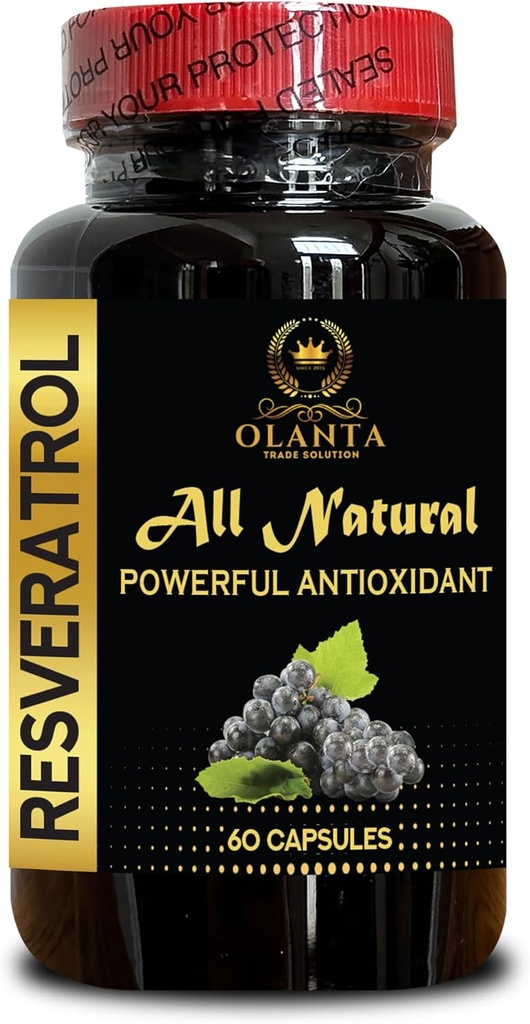 RESVERATROL EXTRACT - Imunski sistem obramba, Imunski podporni dodatek, Antioksidanti z imunskimi ojačevalci, Energijski dodatki za starejše, Imunske podporne kapsule - 1 steklenica 60 kapsul
