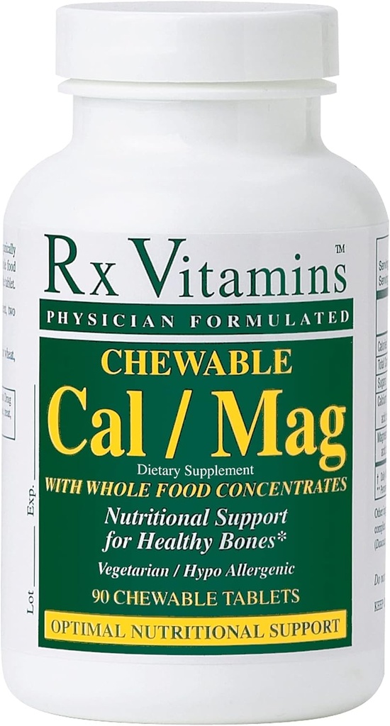 Rx Vitamini Žvečljivi kalcij/magnezijeve tablete, 90