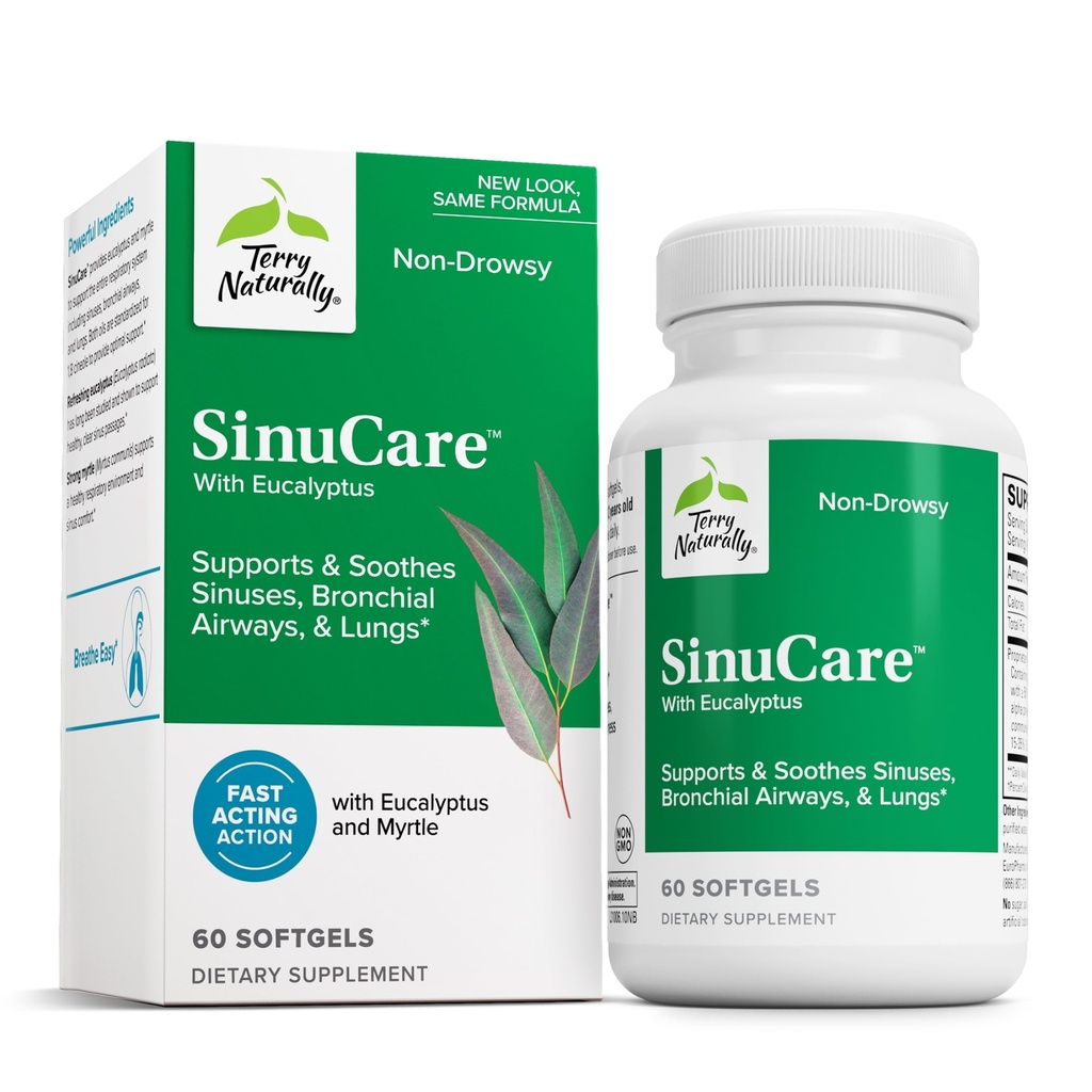 Terry Seveda SinuCare - Bronchial Wellness podpora dodatek - Zdrav Sinus Aid - Prehranska dopolnila za podporo zdravih pljuč - 60 Softgels