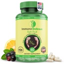 Imunska podpora - Naravni in organski imunski spodbujevalci za odrasle - Imuniteta Podpora z vitaminom C in vitaminom D, česen, ingver, limono, bezgovino, selenom in cinkom - 60 kapsul
