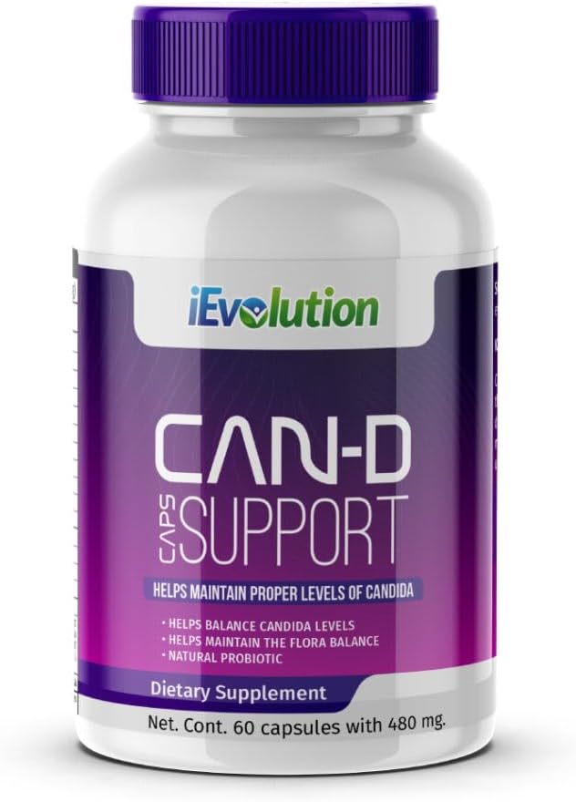 Can-D Caps Advanced Candida Control Supplement: Immune & Digestive System Support with Natural Česen, Cat's Claw, Ginger, Calcium & Magnezij - Fungicidna in izboljšanje zdravja Formula