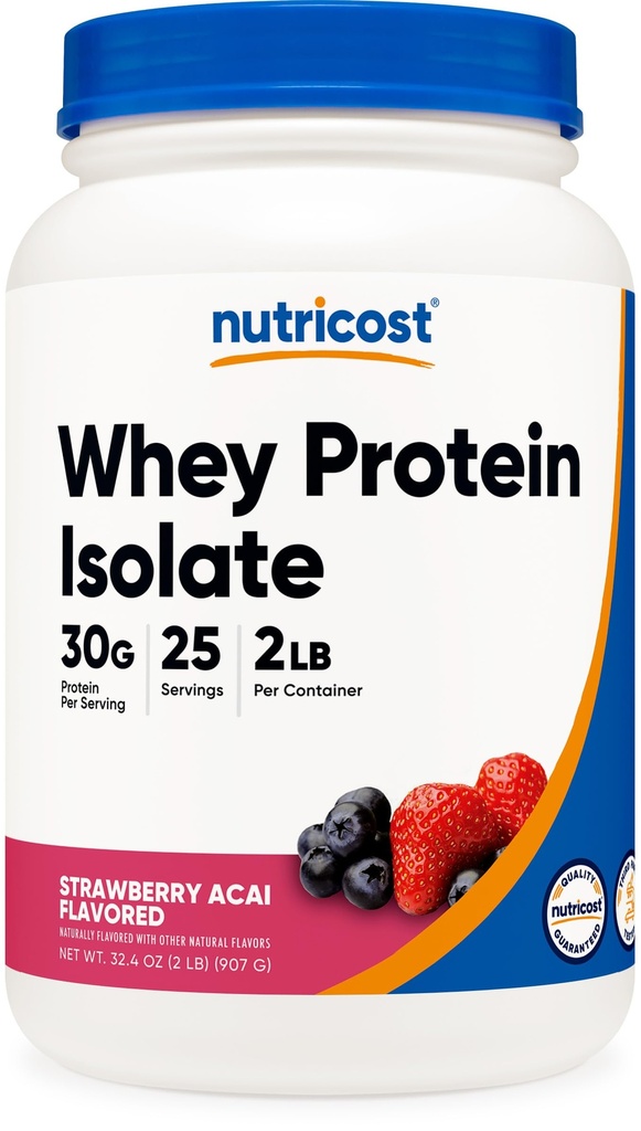 Nutricost Whey Protein izolat (Storwberry Acai, 2 funta)