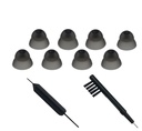 Uho Aid Uho Domes Čistilno orodje Slušni pripomoček Zapri Domes for Resound Sure Fit Style RIC in Open Fit BTE Slušni ojačevalec z Brush Čistilnik (S Velikost 8PCS)