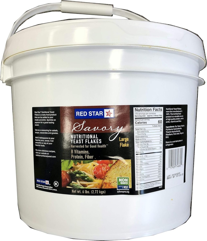 RED STAR Nutritional Big Yast Flake, 6 funtov