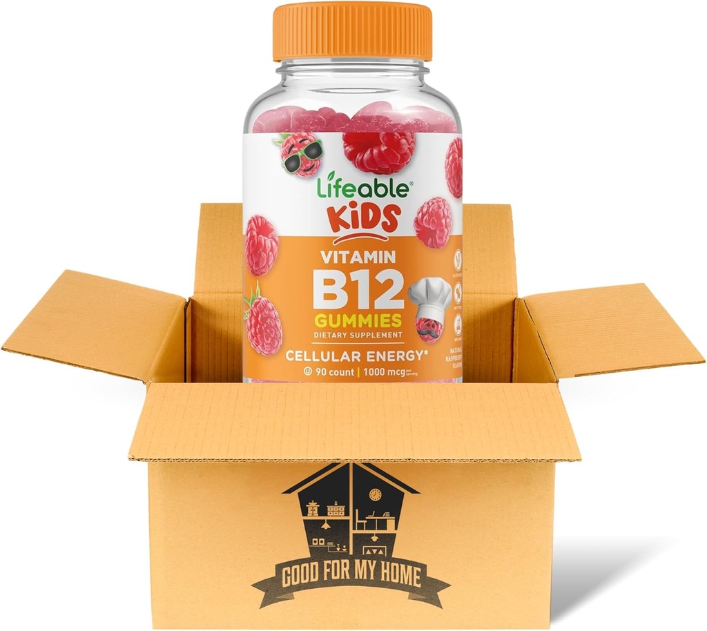 Vitamin B12 Gummies Bundle. Vključuje eno steklenico 90 ct Življenjski otroci Vitamin B12 Gummies. Prehranska dopolnila, Gluten brezplačno, Ne Gmo, in žvečljivi B12 Vitamini Gumies. To je dobro za mojo domačo škatlo!