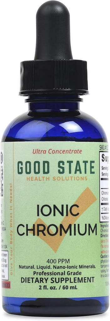 Dobro stanje tekočinski ionski krom Ultra koncentrat - 10 kapljic je enako 200 mcg - 100 postrežbe na steklenico