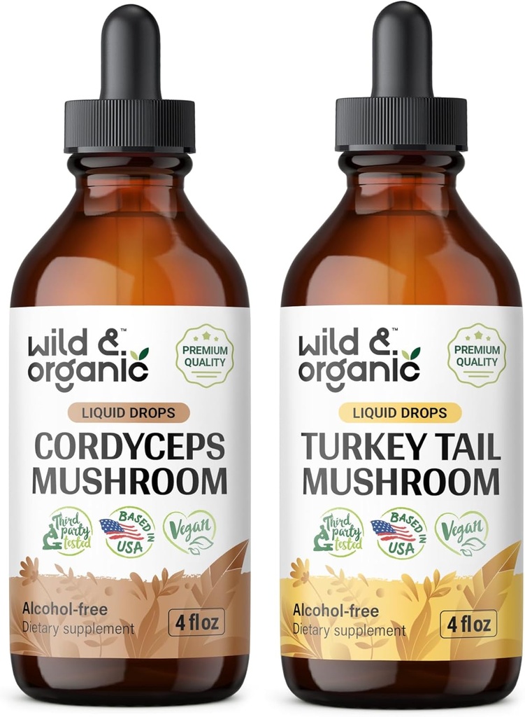 Divja in organska kordyceps Tinktura 4 fl oz & turška repa tinktura 4 fl oz