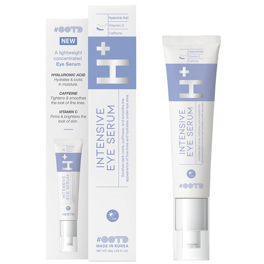 Korejski očesni serum za hidracijo, anti-aging wringkles Firming Puffy eye vrečke temen krog, hialuronska kislina, vitamin C, kofein, Vegan v okviru zdravljenja oči 30g
