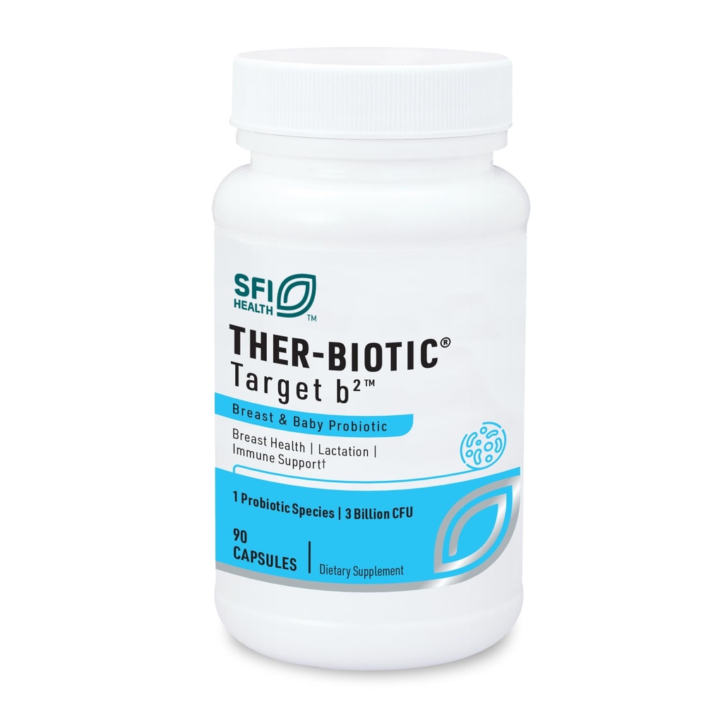 Klaire Labs SFI Health Ther-Biotic Target B2 Dojenje Dodatek za podporo dojenja - Lactobacillus Fermentum Probiotic - Spodbujanje zdravo, udobno dojenje (90 kapsul)