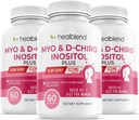 Myo & D-Chiro Inositol Plus dodatek mešanica, hormonsko ravnovesje, zdravo ovulacijo in splošno podporo za dobro počutje za ženske, plodnost in zdravje nosečnosti (3 paket)