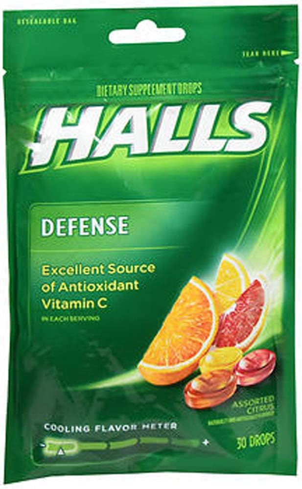 Halls Defense Vitamin C Razlikovani citrus dodatek kapljice - 30 kapljic